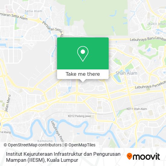 Institut Kejuruteraan Infrastruktur dan Pengurusan Mampan (IIESM) map