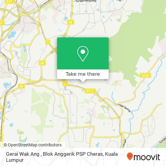 Gerai Wak Ang , Blok Anggerik  PSP Cheras map
