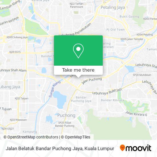 Peta Jalan Belatuk Bandar Puchong Jaya