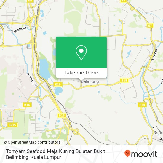 Tomyam Seafood Meja Kuning Bulatan Bukit Belimbing map