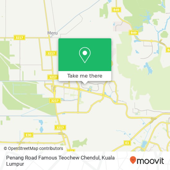 Penang Road Famous Teochew Chendul map