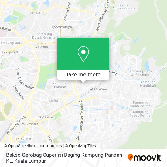Peta Bakso Gerobag Super isi Daging Kampung Pandan KL