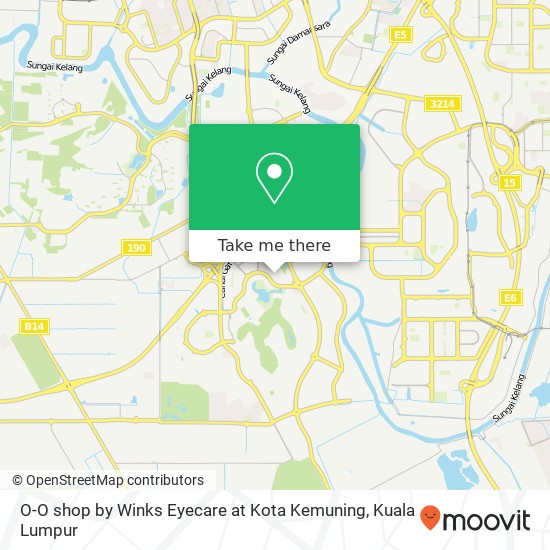 O-O shop by Winks Eyecare at Kota Kemuning map