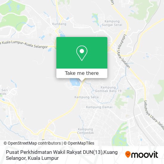 Pusat Perkhidmatan Wakil Rakyat DUN(13),Kuang Selangor map