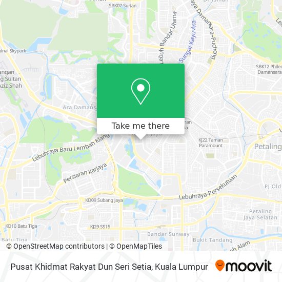 Peta Pusat Khidmat Rakyat Dun Seri Setia