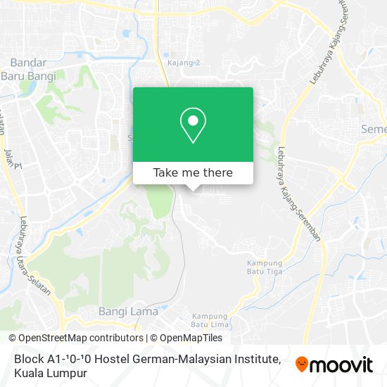 Peta Block A1-¹0-¹0 Hostel German-Malaysian Institute