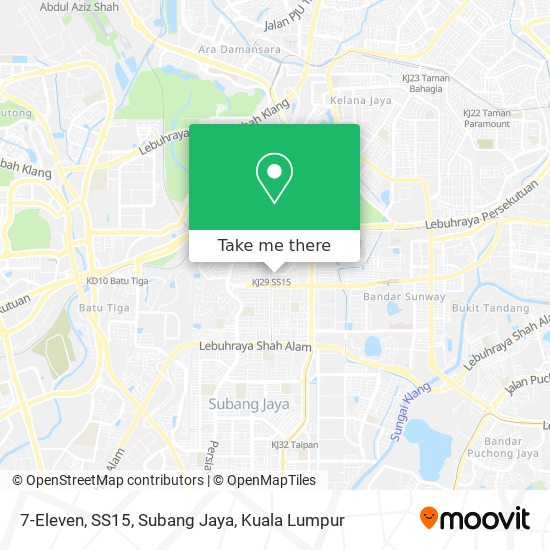 Peta 7-Eleven, SS15, Subang Jaya