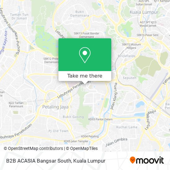 B2B ACASIA Bangsar South map