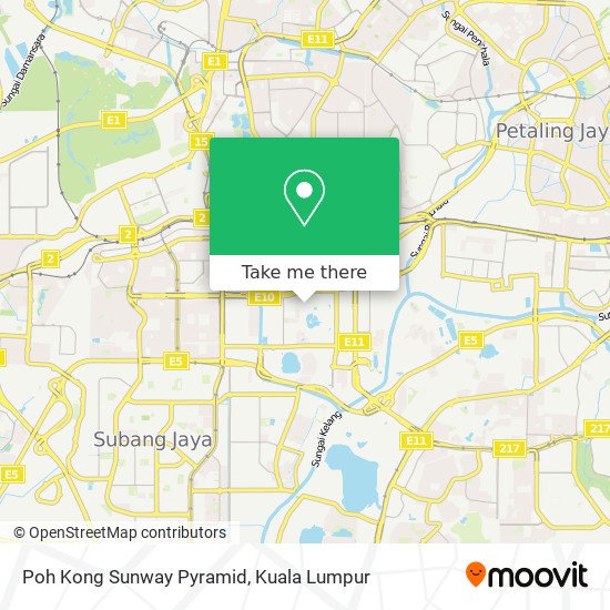 Peta Poh Kong Sunway Pyramid