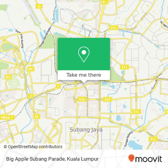 Big Apple Subang Parade map