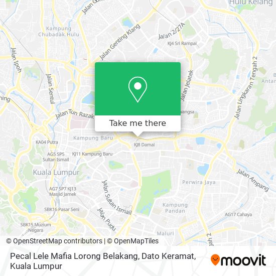 Pecal Lele Mafia Lorong Belakang, Dato Keramat map