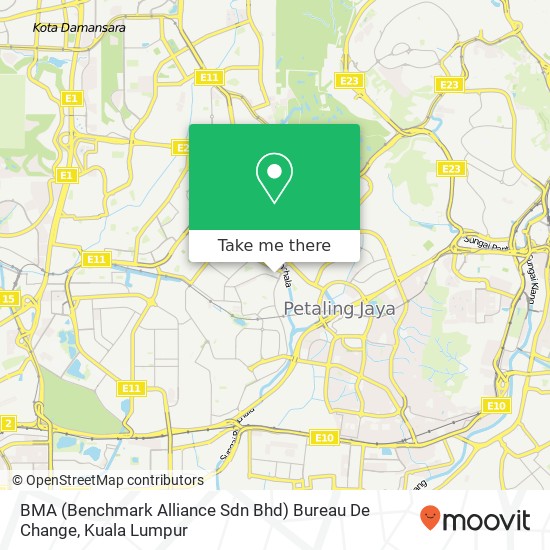 BMA (Benchmark Alliance Sdn Bhd) Bureau De Change map