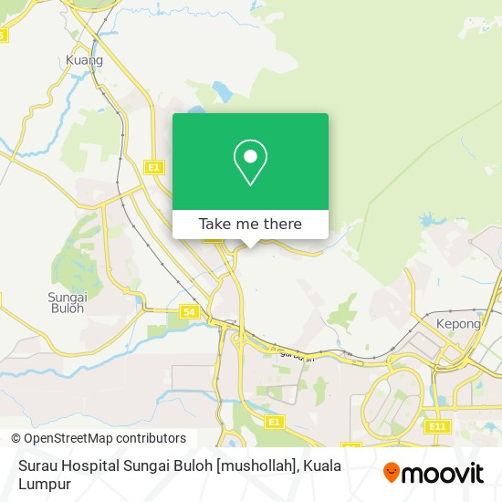 Peta Surau Hospital Sungai Buloh [mushollah]
