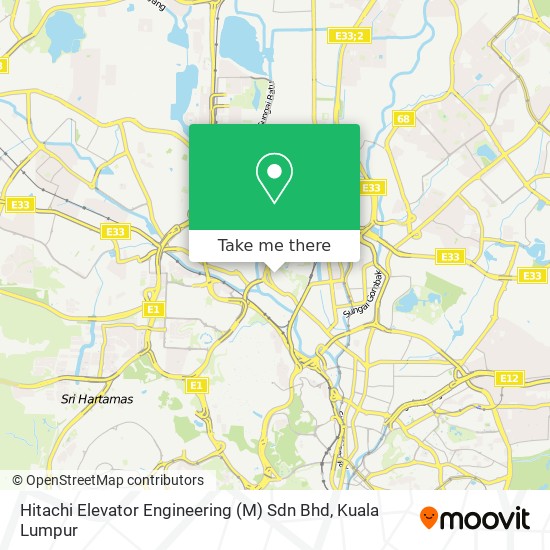 Peta Hitachi Elevator Engineering (M) Sdn Bhd