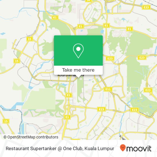 Restaurant Supertanker @ One Club map