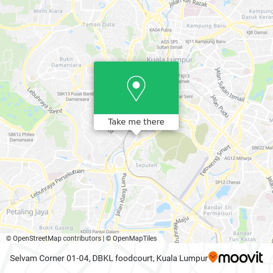 Selvam Corner 01-04, DBKL foodcourt map