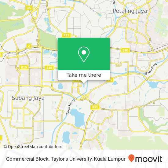 Commercial Block, Taylor's University map