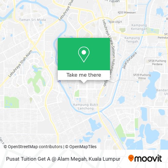 Pusat Tuition Get A @ Alam Megah map