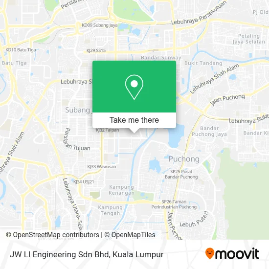 JW LI Engineering Sdn Bhd map