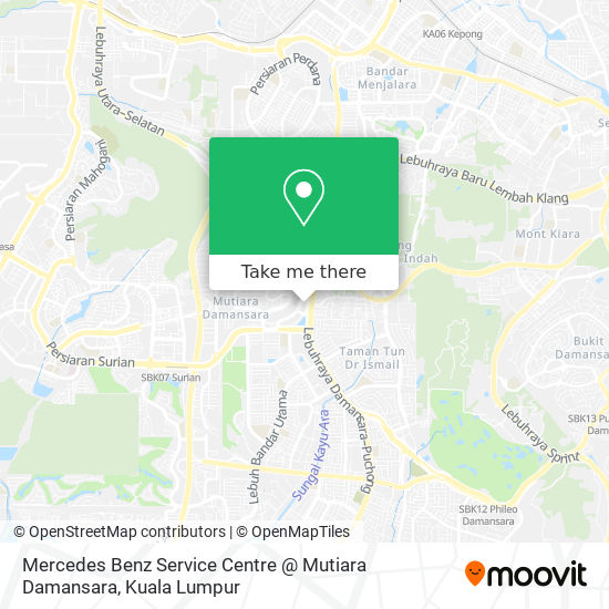 Peta Mercedes Benz Service Centre @ Mutiara Damansara