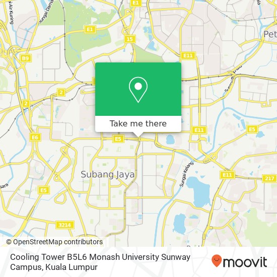 Cooling Tower B5L6 Monash University Sunway Campus map