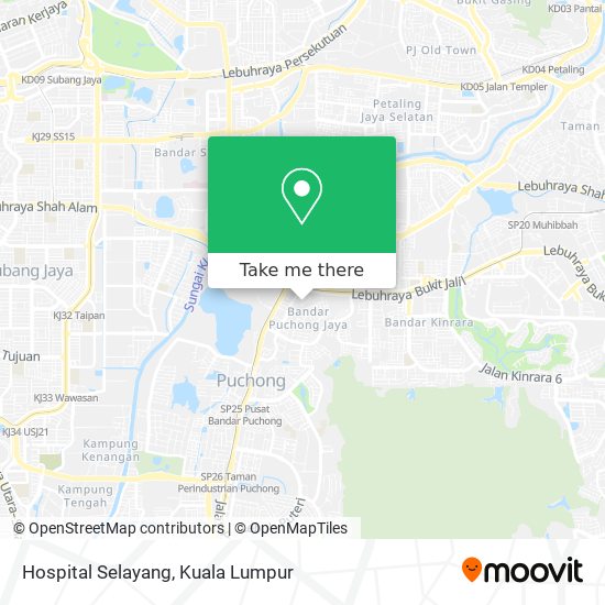Hospital Selayang map