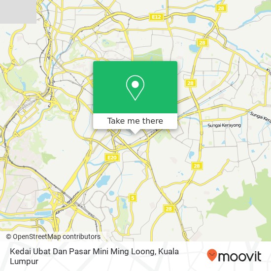 Peta Kedai Ubat Dan Pasar Mini Ming Loong