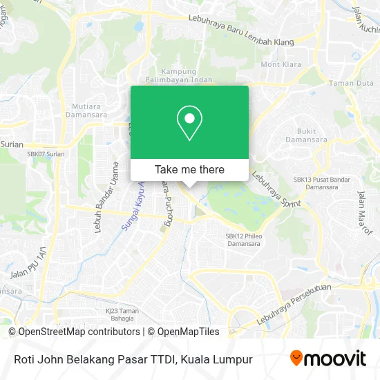 Roti John Belakang Pasar TTDI map