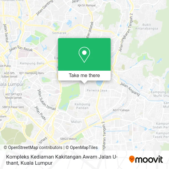 Peta Kompleks Kediaman Kakitangan Awam Jalan U-thant