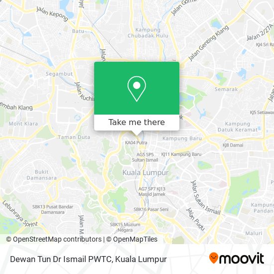 Dewan Tun Dr Ismail PWTC map