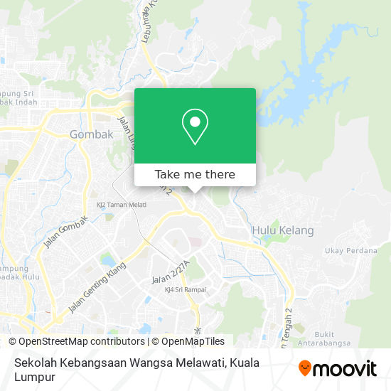 Peta Sekolah Kebangsaan Wangsa Melawati