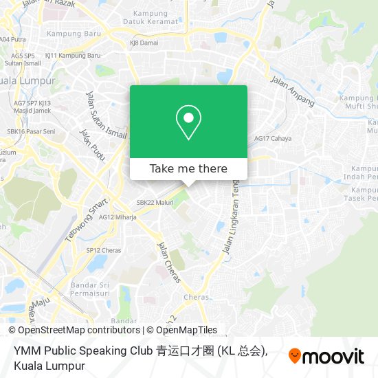 Peta YMM Public Speaking Club 青运口才圈 (KL 总会)