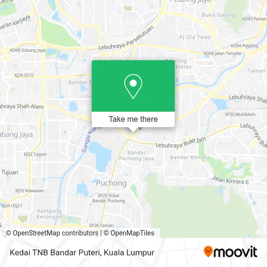 Peta Kedai TNB Bandar Puteri