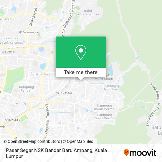 Peta Pasar Segar NSK Bandar Baru Ampang