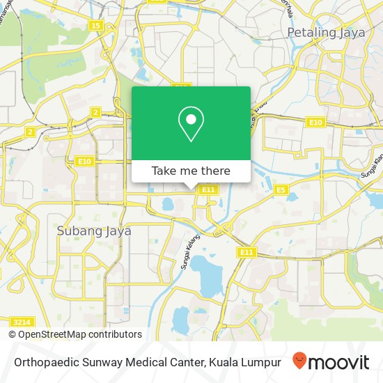 Orthopaedic Sunway Medical Canter map