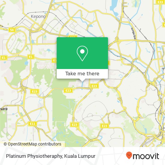 Platinum Physiotheraphy map