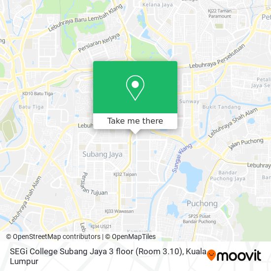 SEGi College Subang Jaya 3 floor (Room 3.10) map