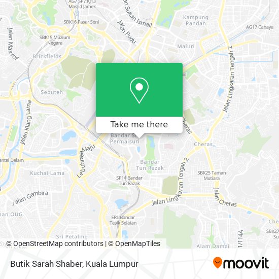 Butik Sarah Shaber map