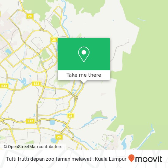 Peta Tutti frutti depan zoo taman melawati