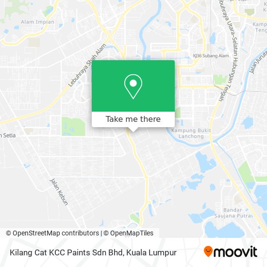 Kilang Cat KCC Paints Sdn Bhd map