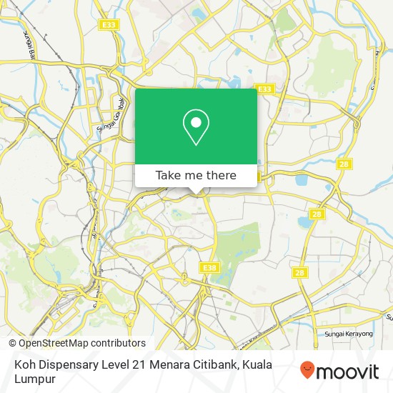 Koh Dispensary Level 21 Menara Citibank map