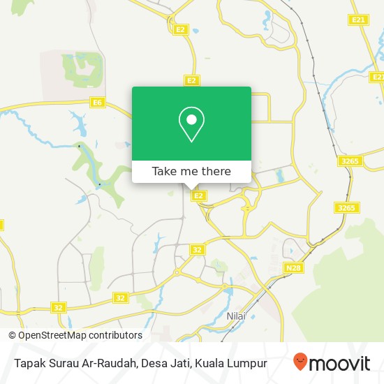 Peta Tapak Surau Ar-Raudah, Desa Jati