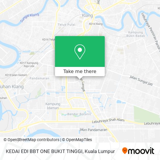 KEDAI EDI BBT ONE BUKIT TINGGI map
