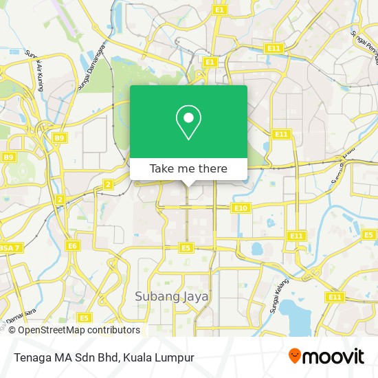 Tenaga MA Sdn Bhd map