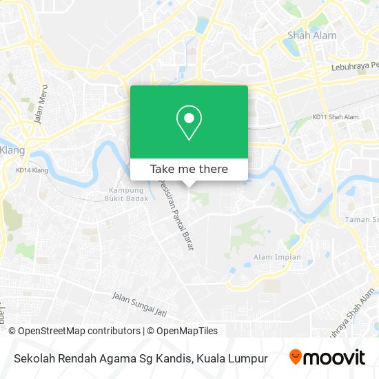 Sekolah Rendah Agama Sg Kandis map