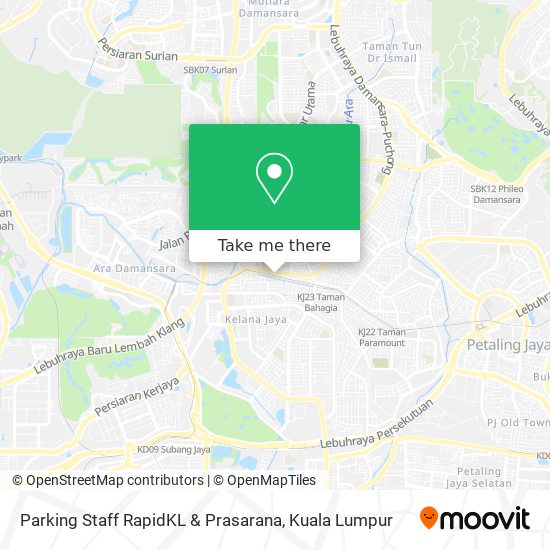 Peta Parking Staff RapidKL & Prasarana