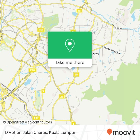 D'Votion Jalan Cheras map