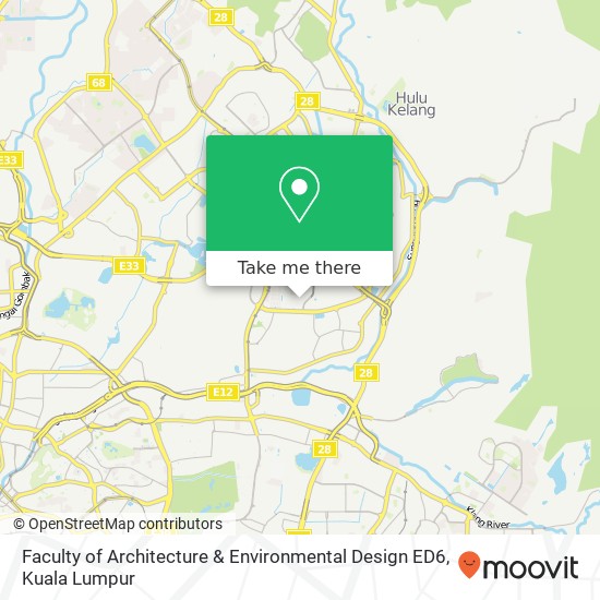 Faculty of Architecture & Environmental Design ED6 map