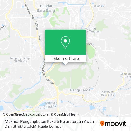 Makmal Pengangkutan Fakulti Kejuruteraan Awam Dan Struktur,UKM map