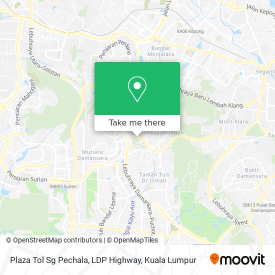 Plaza Tol Sg Pechala, LDP Highway map